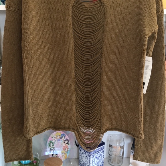 REBECCA MINKOFF Shredded Back Long Sleeve Knit Top - Picture 14 of 16